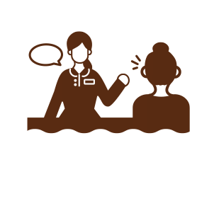 治療後のチョコ配布